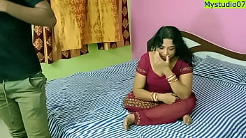 Indian housewife cheats with a young man with a small penis, she's not satisfied